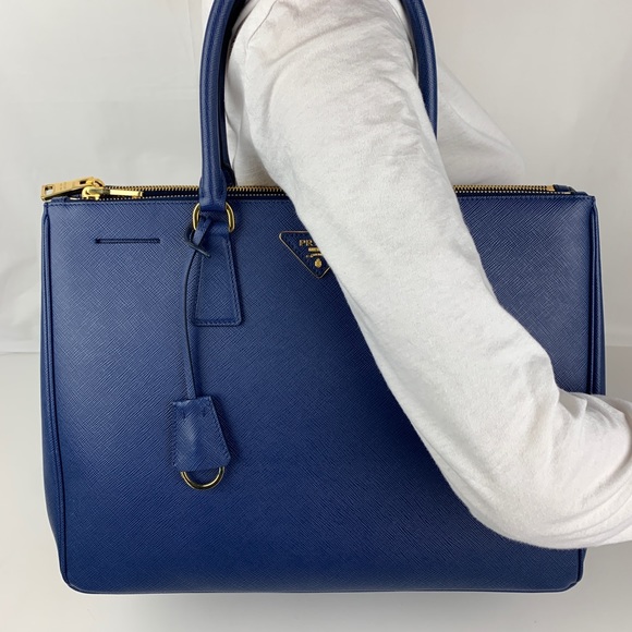 New Prada Italian Galleria Lux Double Zip Tote - Picture 5 of 7